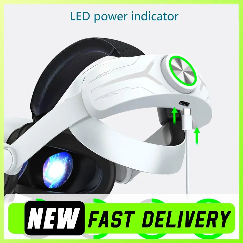 RGB حزام الرأس بطارية قابلة للتعديل حزمة النخبة حزام البطارية 8000mAh تمديد 8h وقت اللعب ل Meta/Oculus Quest 2 ل Meta Quest 2 #5