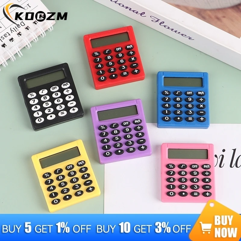 Gepersonaliseerde Mini Candy Color School Office Electronics Creatieve Rekenmachine Pocket Briefpapier Kleine Vierkante Rekenmachine