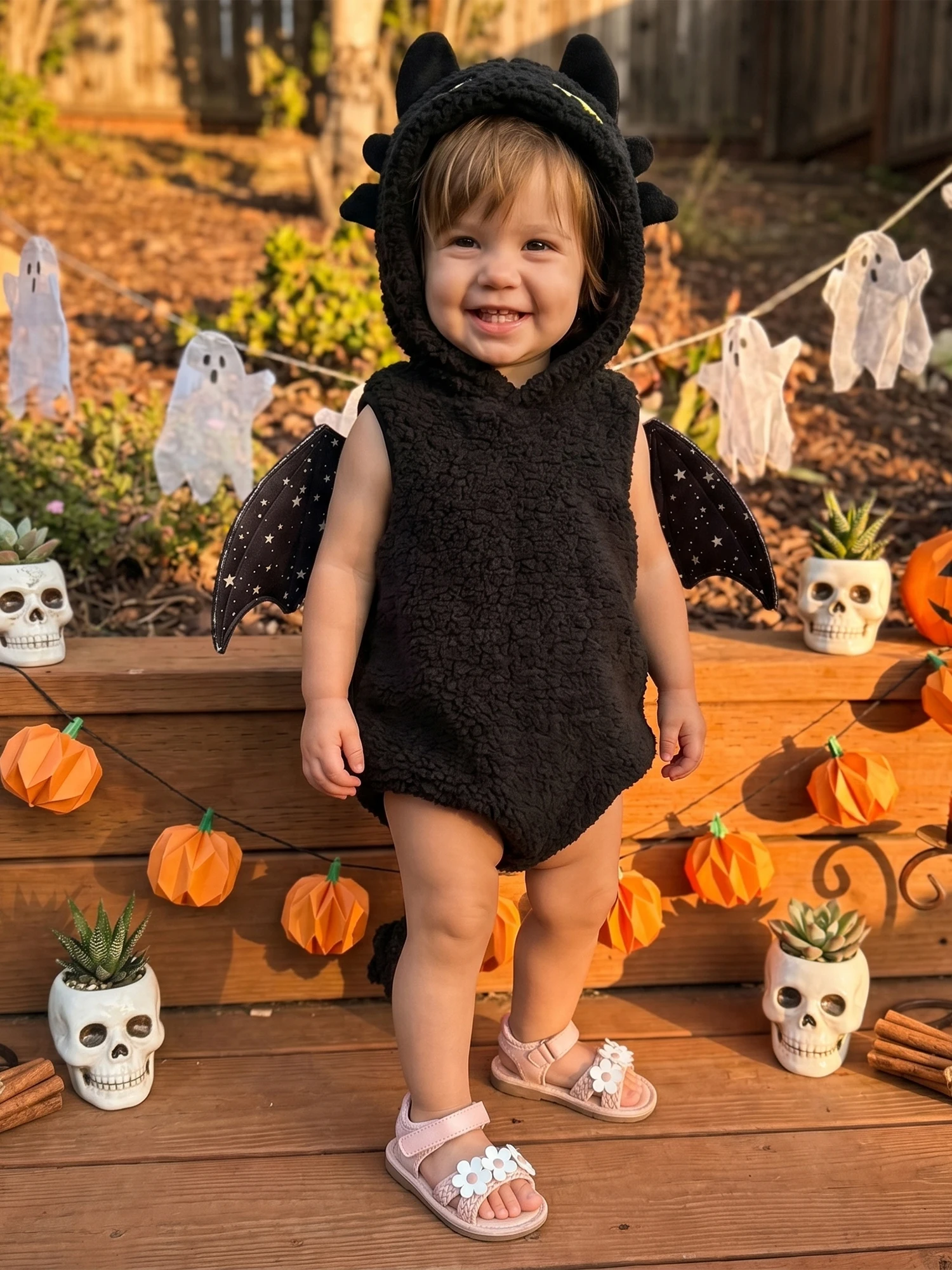 Baby Warm Hooded Hooded Romper Boys-Girls Toddler Costume Halloween Boys Girls Romper-For-Toddler High Quality Baby Warm