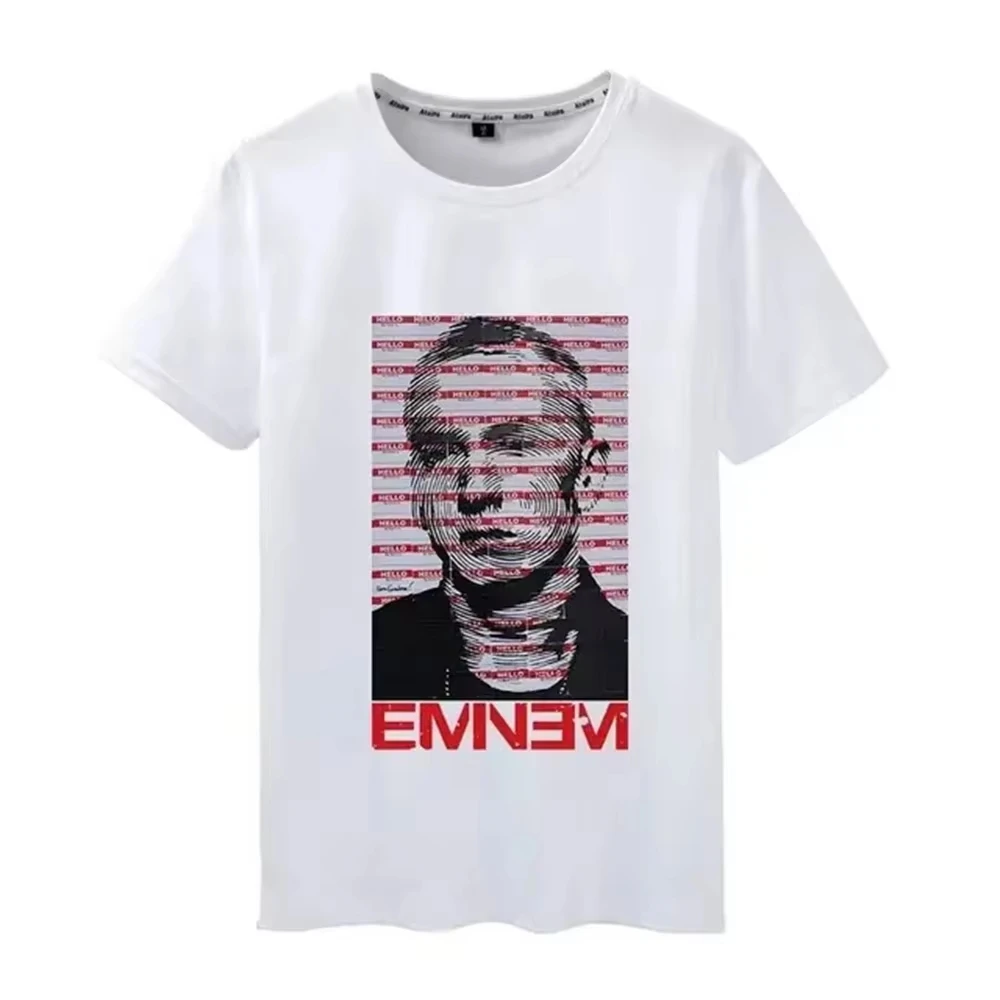 مغني الراب ايمينيم التي شيرت الرجال النساء موضة تي شيرت الهيب هوب بلايز تيز فضفاض روك Camisetas الصبي تيز صيف جديد للجنسين قصيرة الأكمام