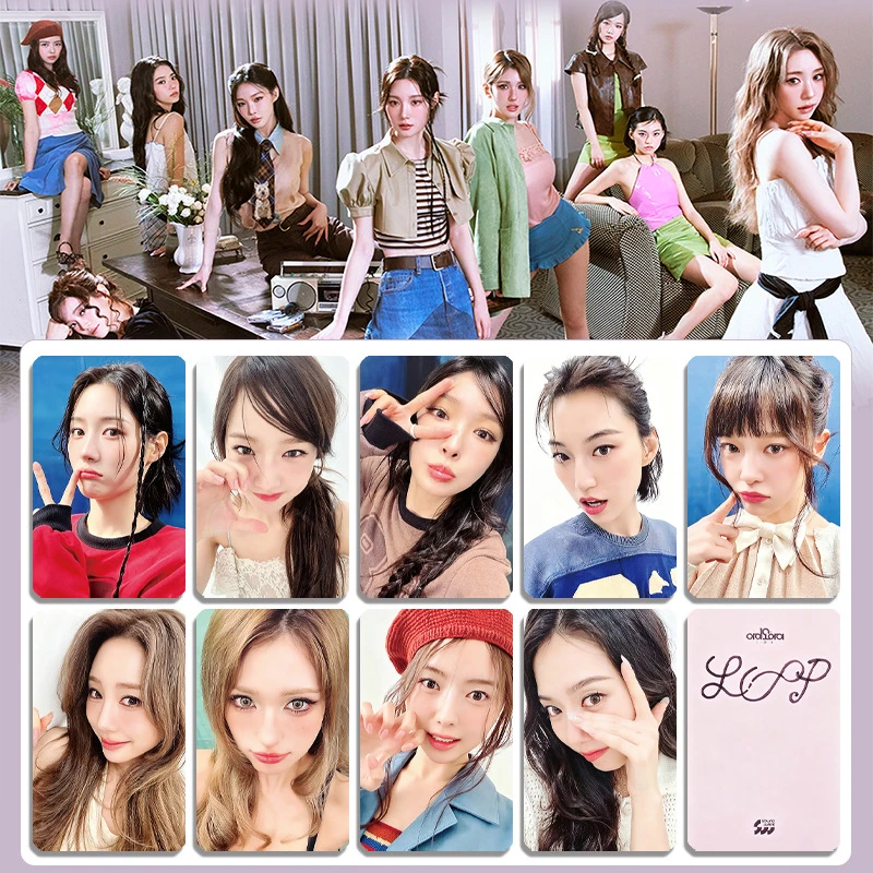 9PCS Latest Hot I.O.I Women's Group Returns Album "LOOP" Album Photo Card Collection Card LOMO Card Fan Essential KPOP Gift