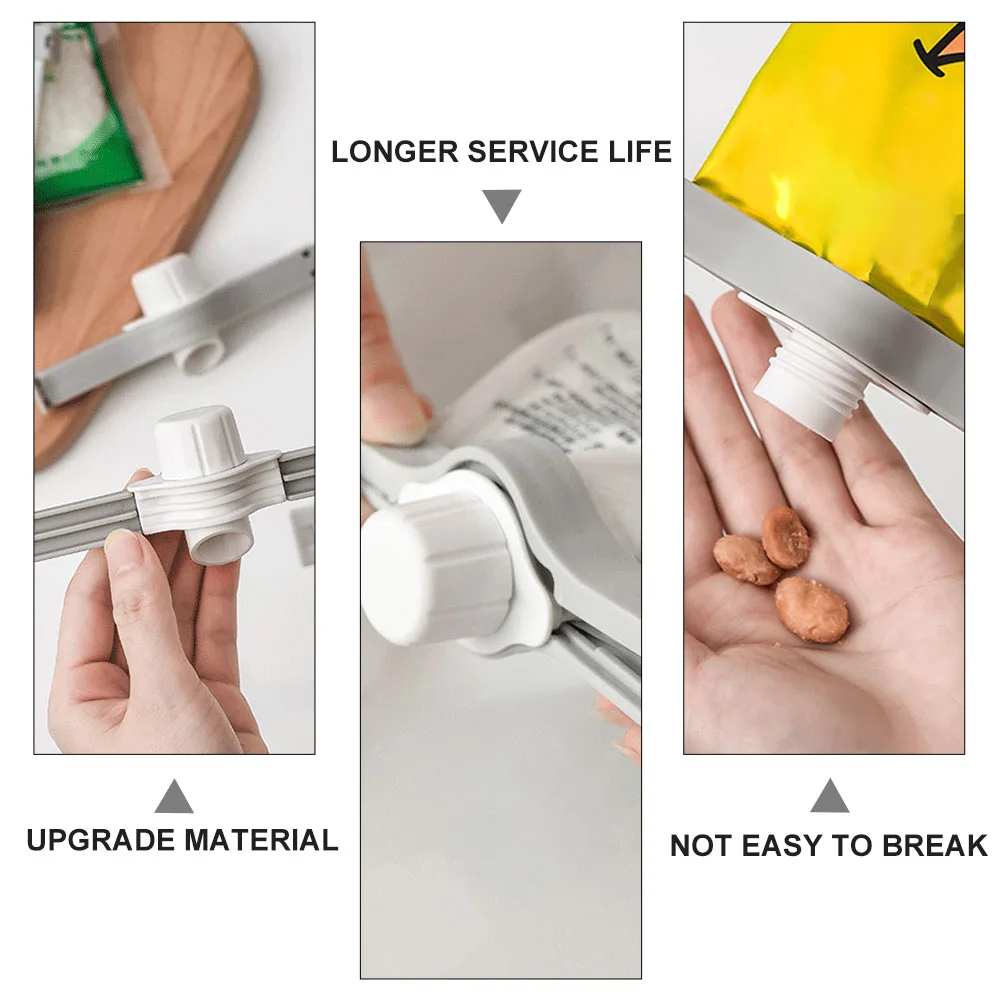 

3pcs PP Material Large Diameter Sealed Port Clamps Kitchen Storage Organizer Preservation Bags Portable Powerful