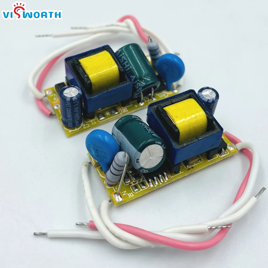 VisWorth 7*1W LED driver 7W LED Lighting Transformer Output 12V 24V IC driver 300ma Driver Adapter for 5W 7W COB SpotLight