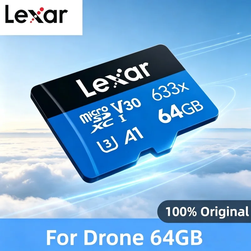 Lexar 633x Micro SD Card for Action Camera Dash Cam 256GB 128GB 64GB U3 V30 A1 Class 10 32GB U1 V10 100MB s Read 4K UHD Flash Ca