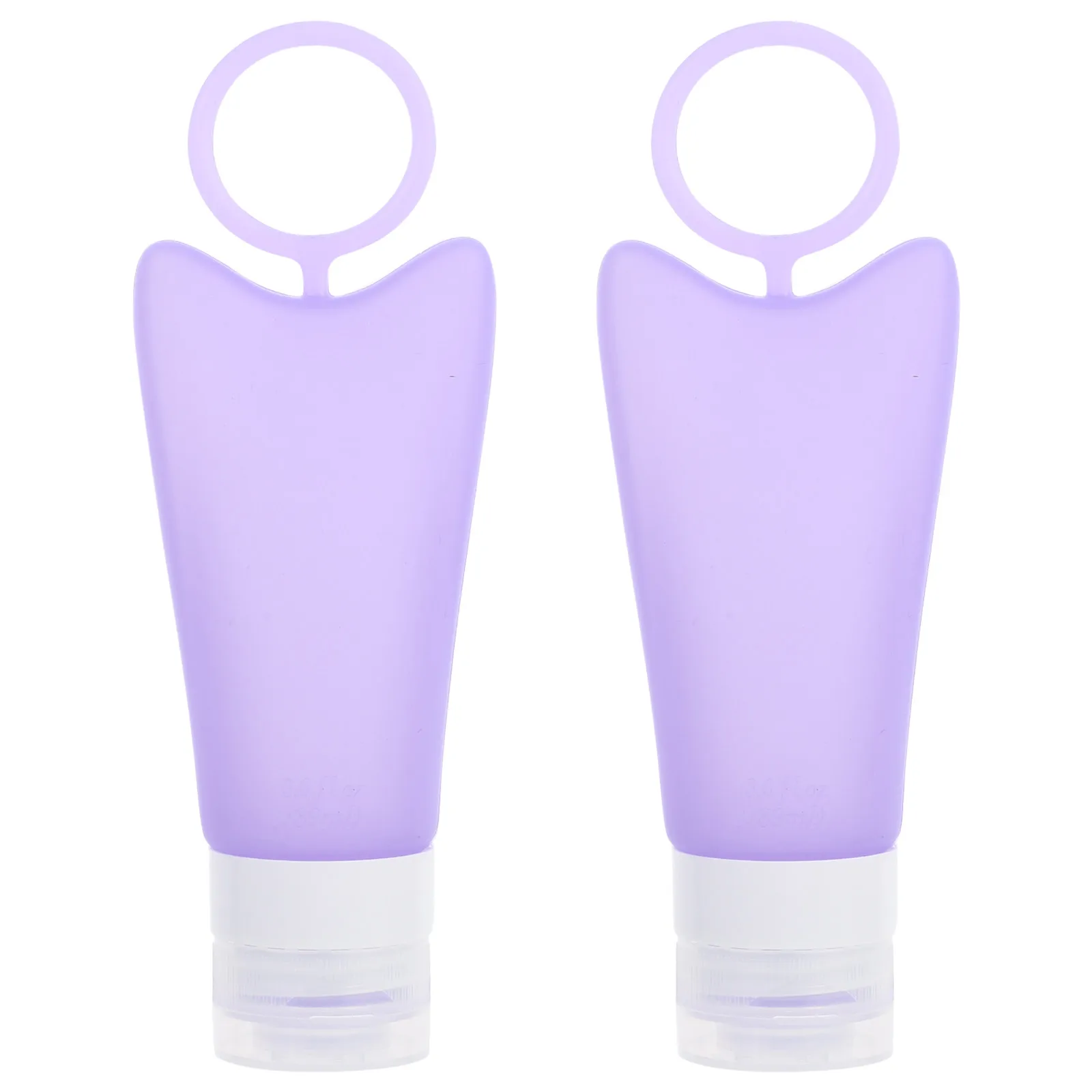 

Silicone Storage Bottle Emulsion Squeeze Lotion Subpackaging Containers Travel Purple Large Mouth Refillable Empty Bottles Hook