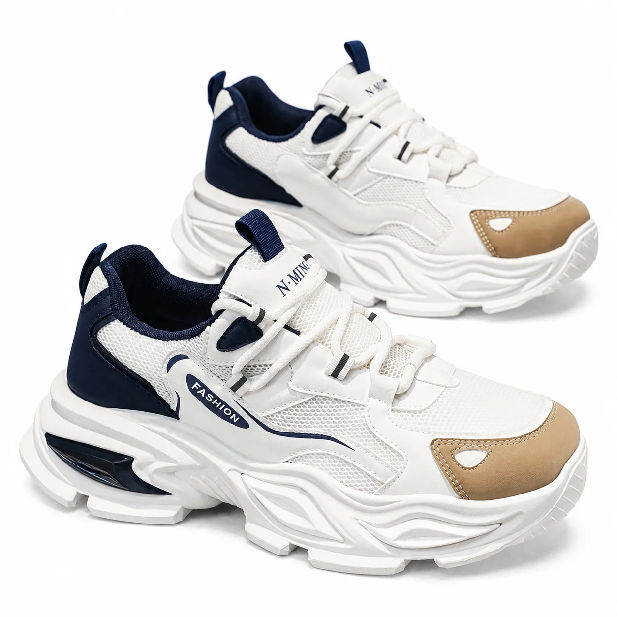 Men's Athletic Shoes: Lightweight, Comfortable, Chunky-Soled Dad SneakersStylish, Trendy, and Versatile Casual Footwear