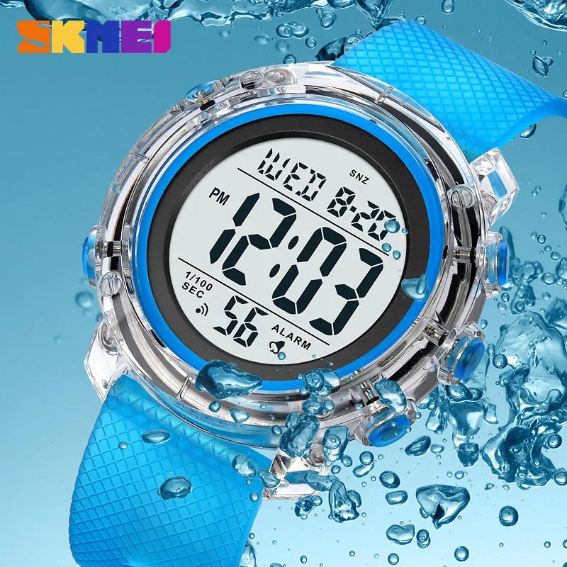 SKMEI 1996 Mens Women 5Bar Waterproof Countdown Wristwatches Calendar Clock reloj hombre  Japan Digital movement LED Light Watch