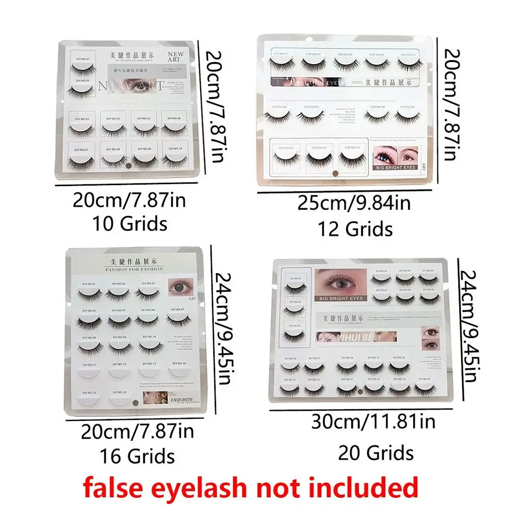 Espositore per ciglia finte staccabile Supporto in metallo 10/12/16/20 griglie Tabellone per ciglia Grande volume impermeabile