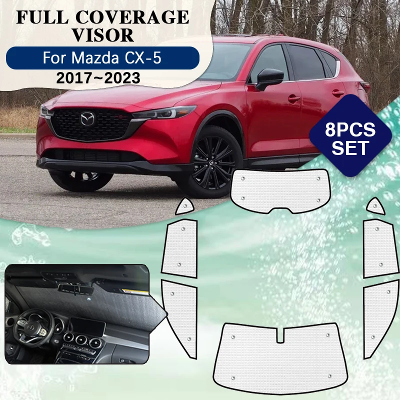 Full Coverages Sunshades For Mazda CX-5 2022 Accessories KF CX5 CX 5 2017 2018 2019~2023 Windshield Shaby Visor Car Accessories