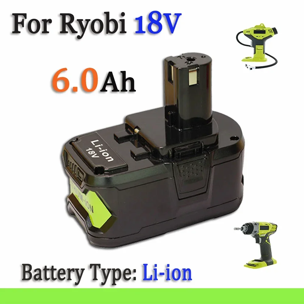 

18V 6000mAh 10J Rechargeable Lithium Battery Suitable For Ryobi Cordless Power Tools