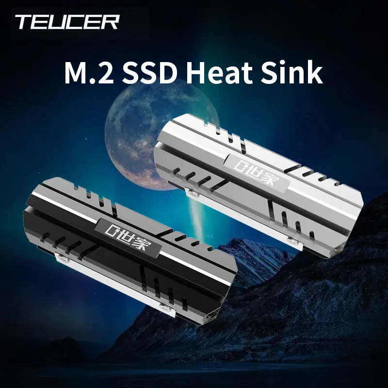 

TEUCER Aluminum 5V ARGB M.2 ssd Hard Disk Heatsink Heat Dissipation Radiator Cooling Silicon Therma Pads Cooler M2 NGFF 2280