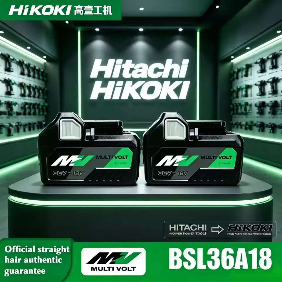 HiKOKI BSL36A18 MultiVolt 18V/36V 5.0Ah/8.0Ah Lithium Battery, Compatible with All Hitachi Cordless Power Tools, Shockproof