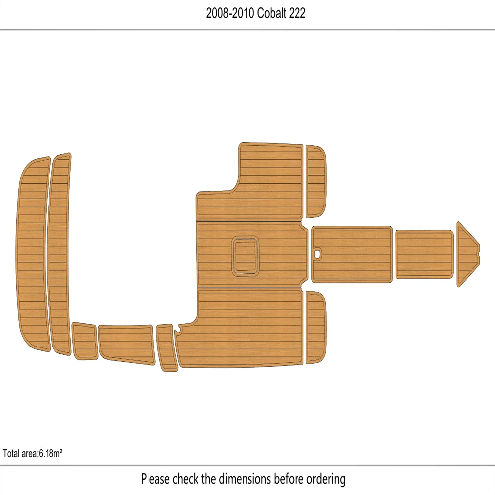 

2008- 2010 cobalt 222 cockpit swim platform 1/4" 6mm EVA Foam Teak floor SeaDek MarineMat Gatorstep Style Self Adhesive