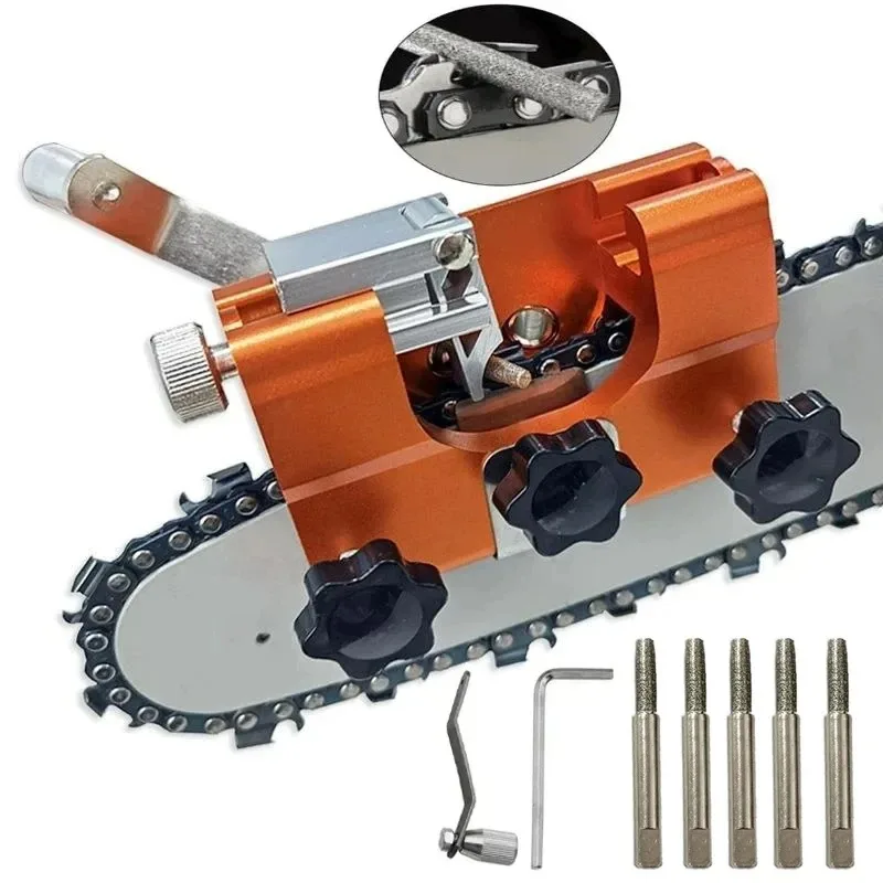 Multi Scene Manual Chainsaw Sharpener Hand Crank Grinding Tool For Garden Woodworking Outdoor Workshop Blade Maintenance Tasks