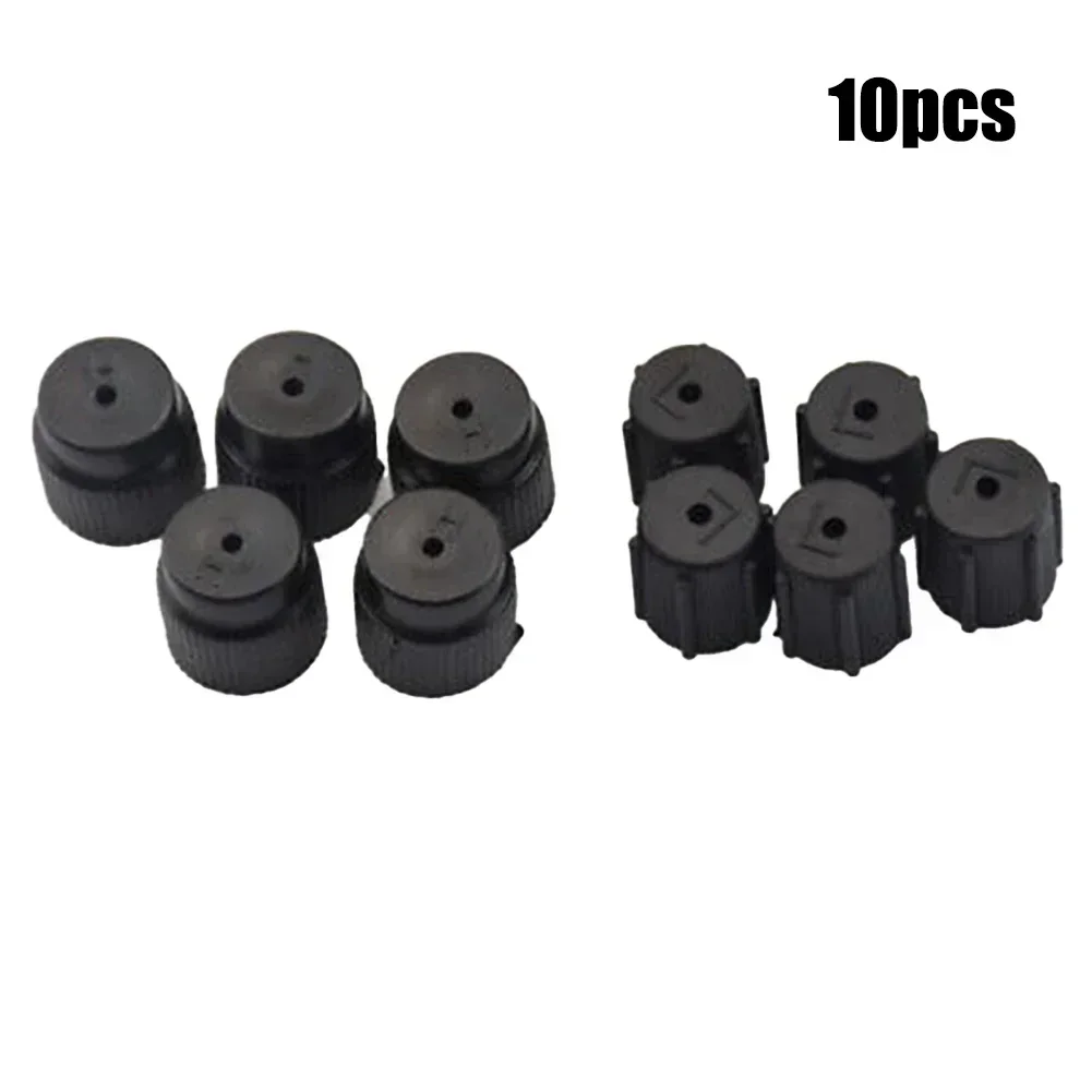 10Pcs/Set R134a Air Conditioning Service AC System Charging Port Cap 5 High/ Low-pressure Car Air Conditioner Cap