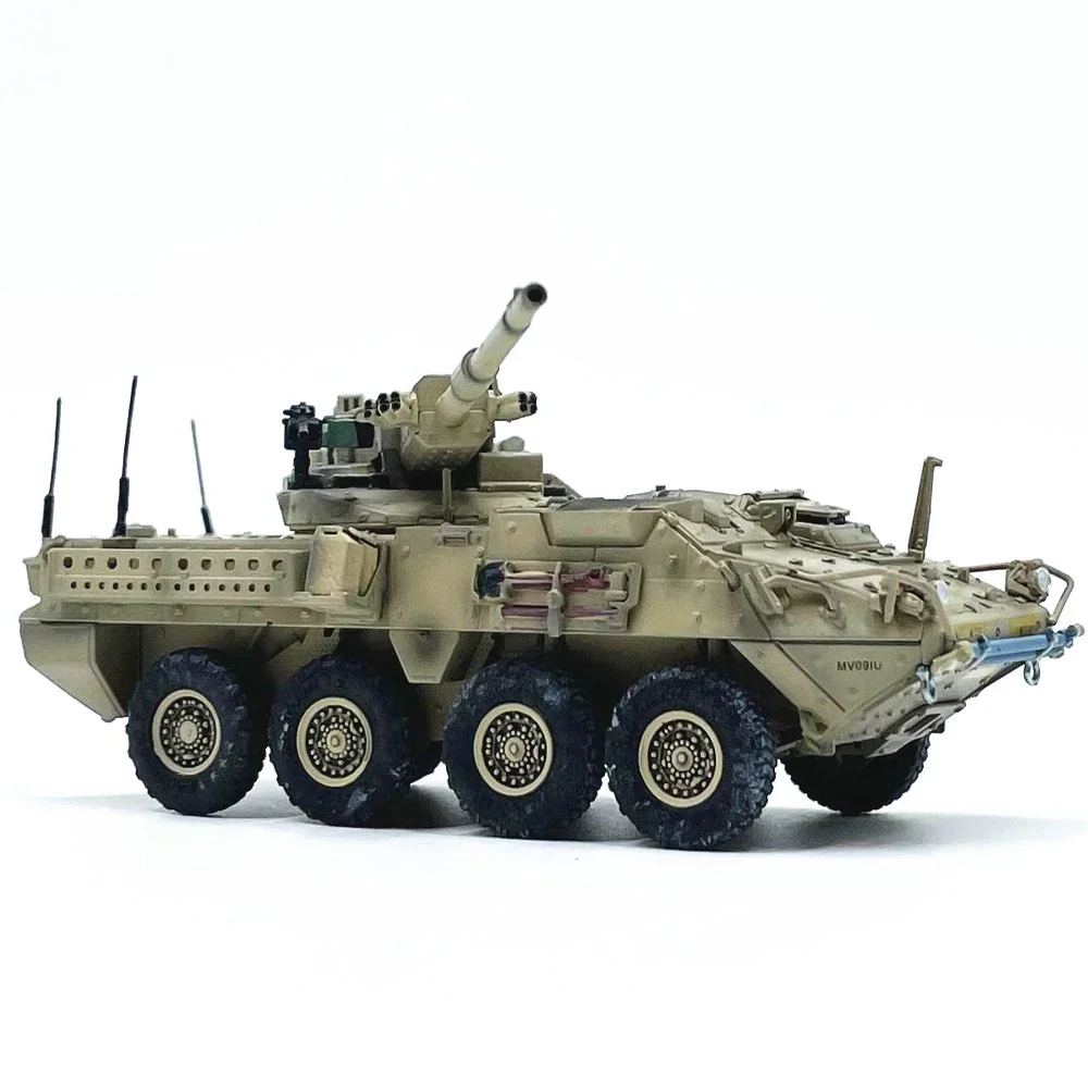 1:72 Scale Sand Color Simulation Finished Model of US M1128 Stryker Mobile Militarized Combat Eight-wheeled Armored Vehicle