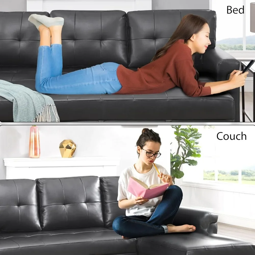 Transform Any Space, Sleeper Sectional Sofa with Convertible Sofas Bed & Inviting Chaise, Find Tranquil Comfort, Sofa Bed