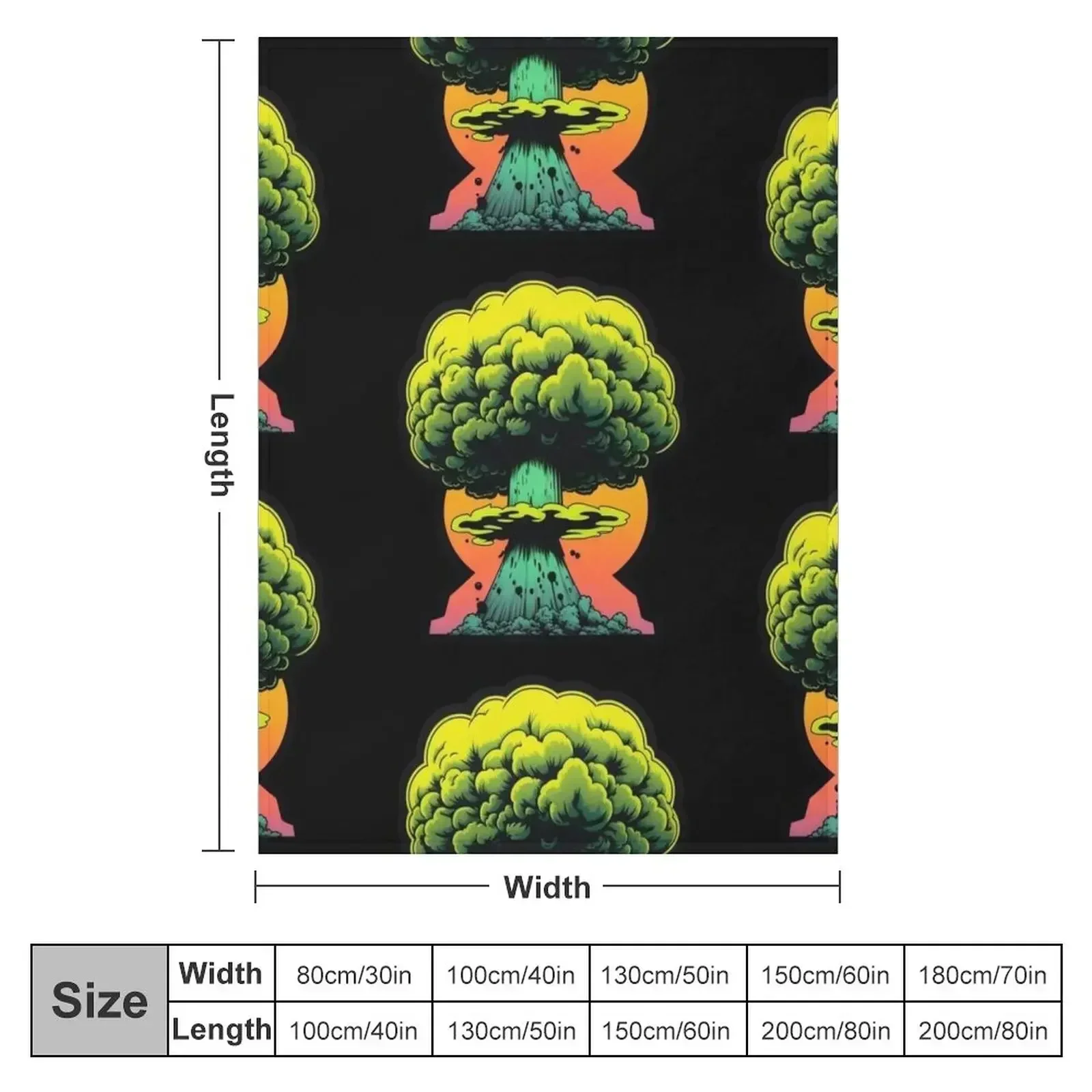 Nuclear Explosion WW3 Throw Blanket couch cozy soft plush fuzzy picnic outdoor blanket