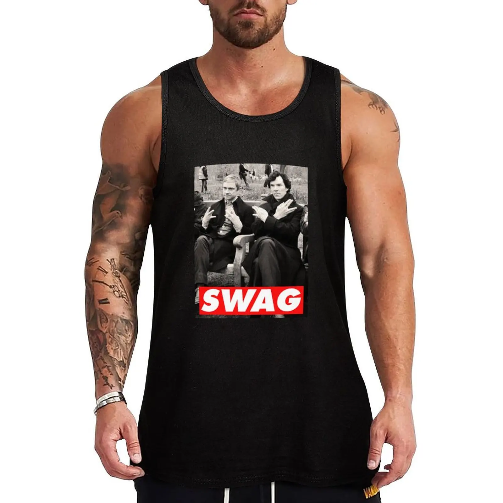

SWAGLOCK Tank Top Men's summer vest sports t-shirts for men cute tops