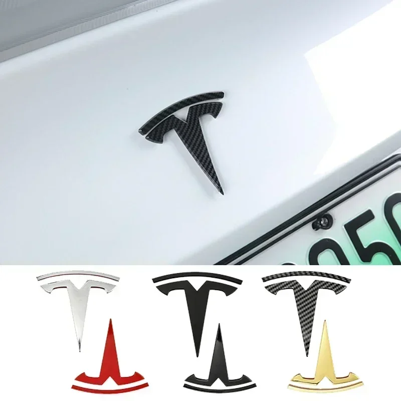 

For Tesla Model 3 Mode Y Zinc Alloy Car Sticker Styling Auto Body Rear Trunk Emblem with Radian Accessories