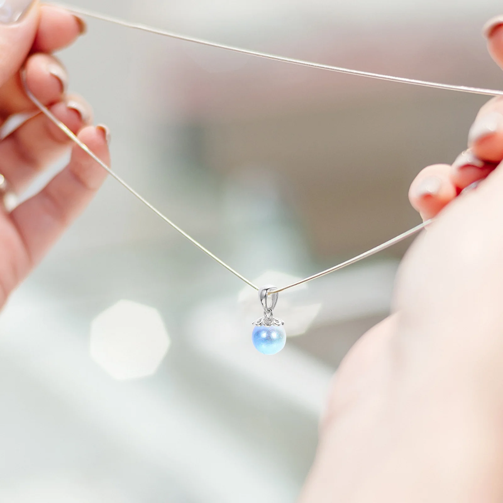 

Sterling Silver Clamp Pendant Portable Jewelry Clasp White Plating Jewellery Clasps and Fasteners S925 Bead Pendants