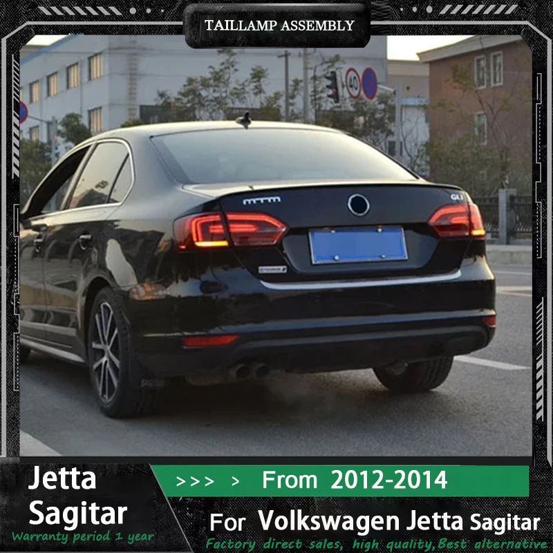 

For 2012 2013 2014 Volkswagen Jetta Tail Light Assembly MK6 Modified LED Running Lights Water Turning Warning Lights