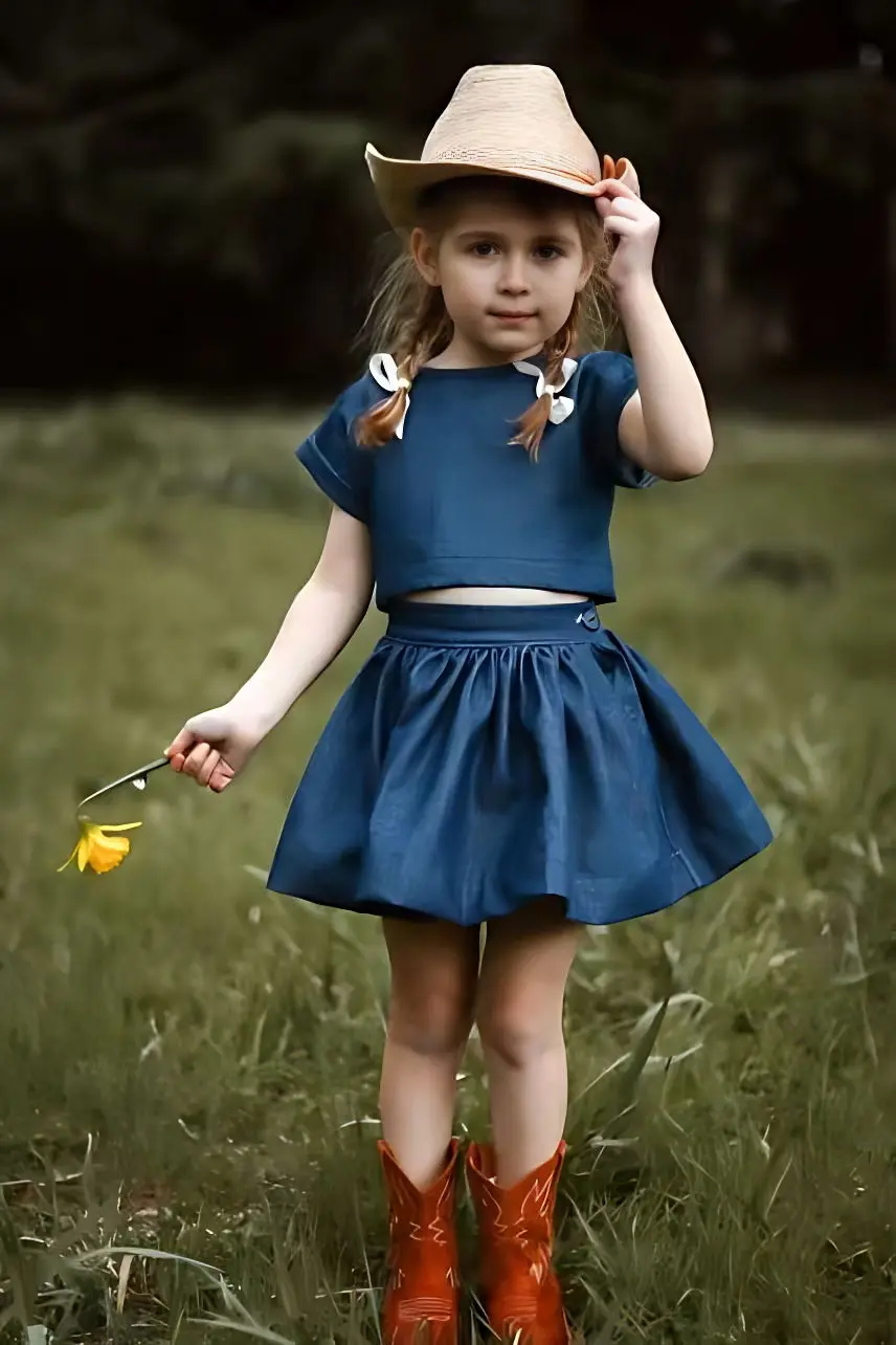 

2-16Y girl dress Clothing summer children's set for girls Daily Casual Outfit 2pcs