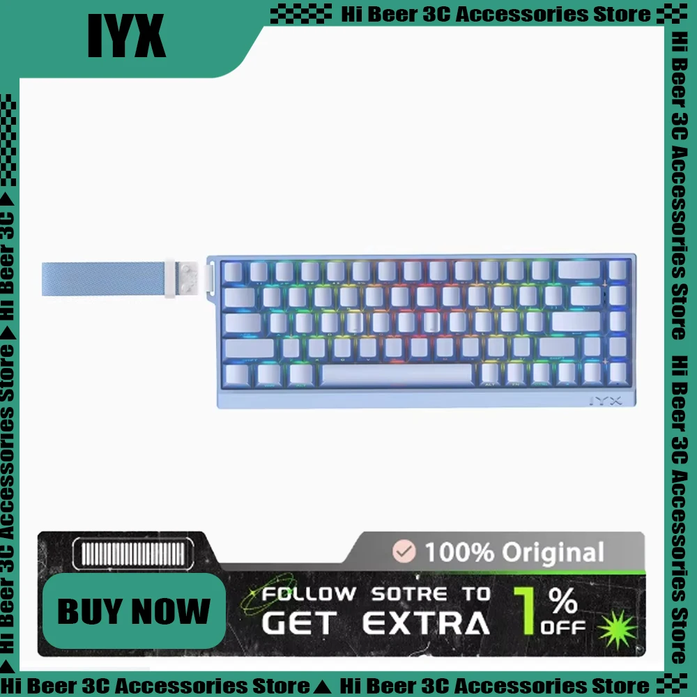 New IYX MU68 Ultra Pro 8K Magnetic Switch Keyboard Aluminum Alloy Quick Trigger Low Delay Gaming Keyboard Gamer Varolant Gifts