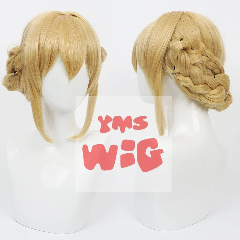 Anime Citrus Aihara Mei Cosplay Wig Yellow Plate Hair Style Synthetic Hair Heat Resistant Halloween Role Play Party + Wig Cap