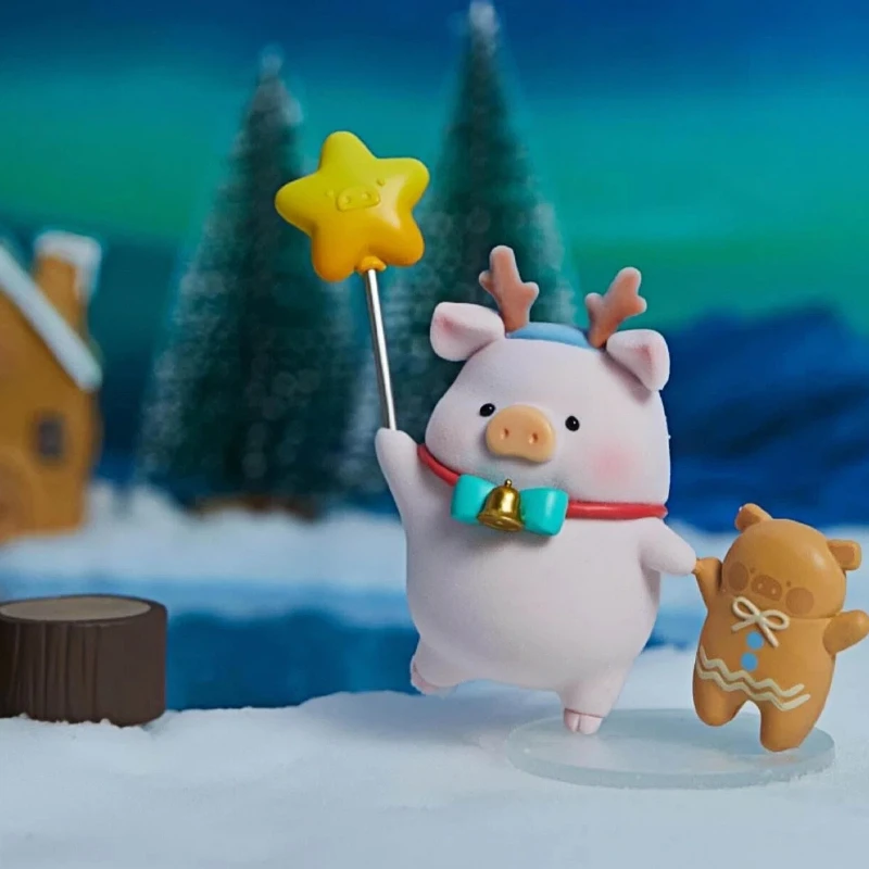 الأصلي لولو الخنزير عيد الميلاد تاون سلسلة أنيمي لعبة تخمين حقيبة الشكل صندوق غامض غرفة زخرفة جمع لعب الاطفال هدية