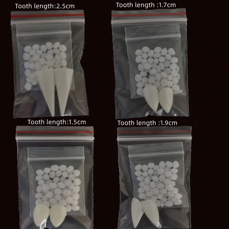4 حجم مصاص دماء الأسنان الأنياب أطقم الأسنان الدعائم هالوين زي الدعائم لوازم الحفلات عطلة Decorations بها بنفسك زينة الرعب الكبار للأطفال #3