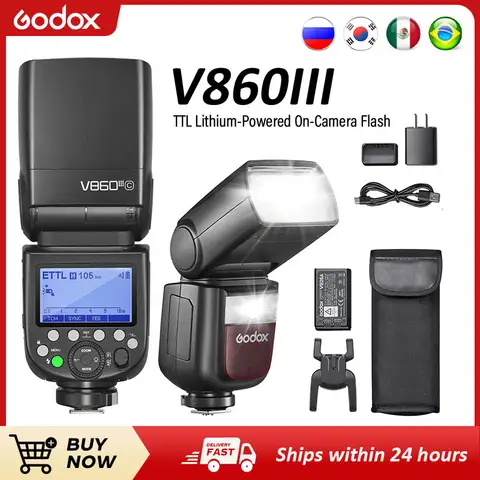 Godox V860III E-TTL HSS Flash Light 2,4G TTL Nikon Speedlite 1/8000S, 7,2 V/2600 mAh batería de iones de litio para Nikno Canon sony ect