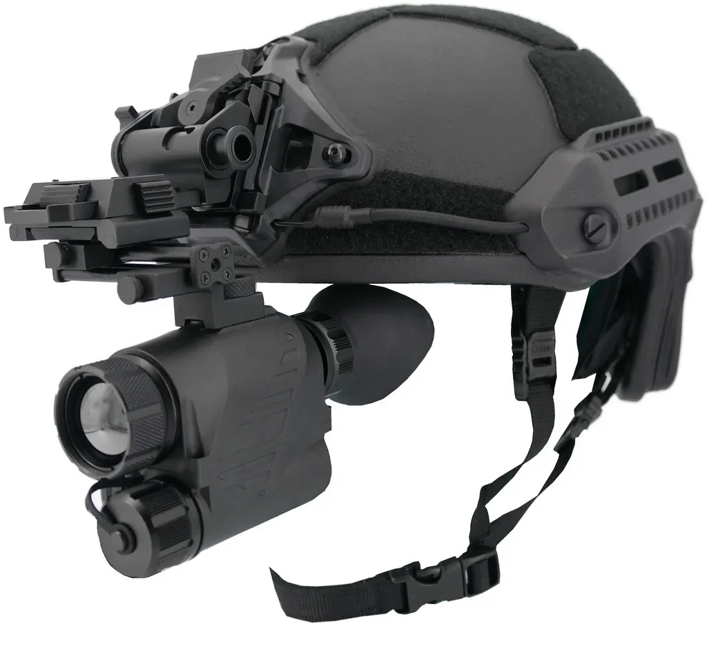 กล้องมองกลางคืนแบบพกพา ความละเอียด 640x512 แบบมองภาพความร้อน อินฟราเรด ใช้ได้ทั้งแบบมือถือหรือติดหมวก