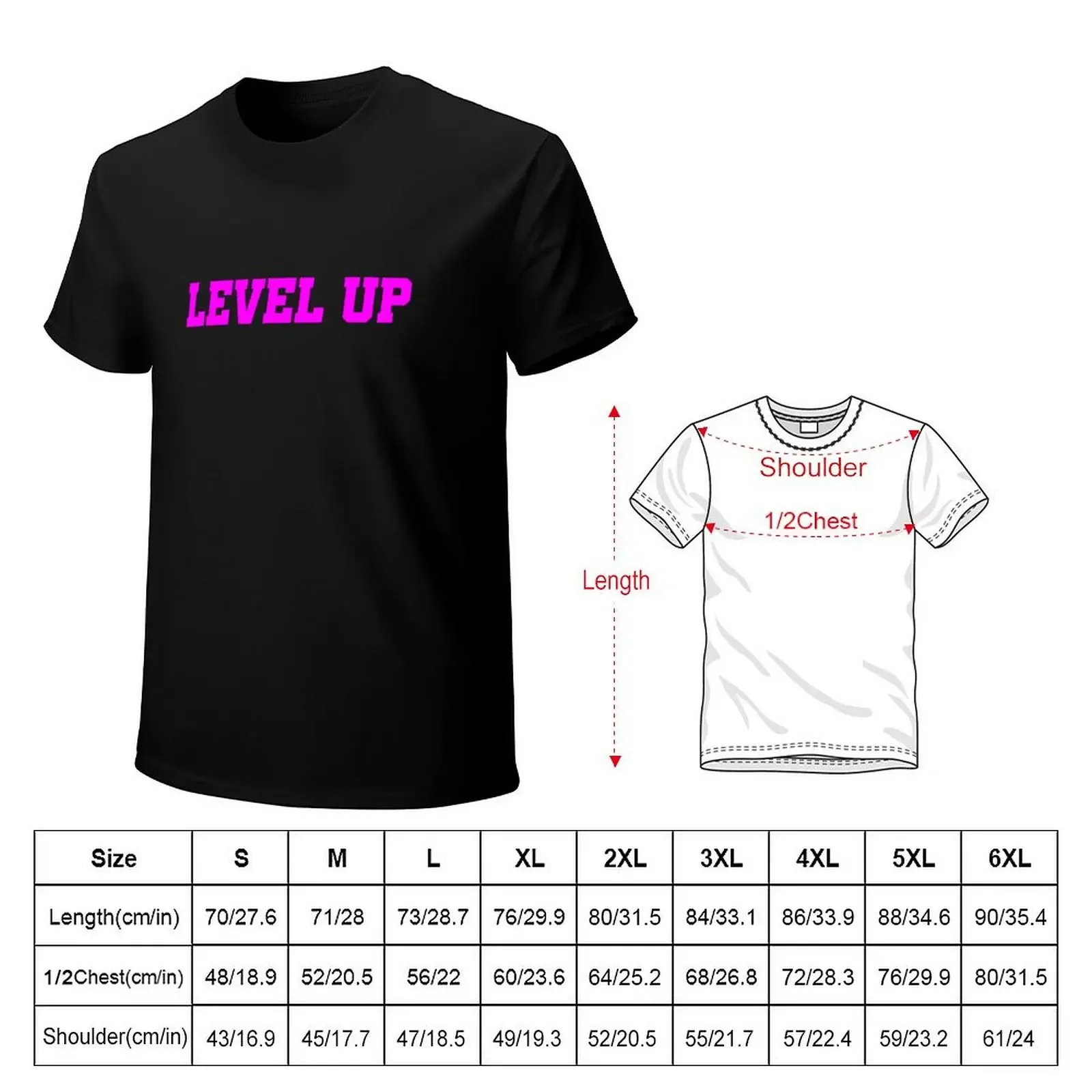 Level Up T-Shirt quick drying boys whites anime t shirts cute tops mens graphic t-shirts