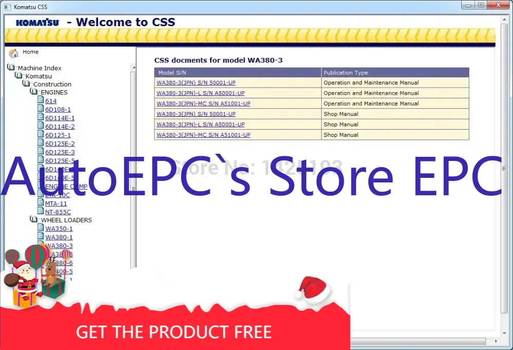 

Конструкционные колесные погрузчики AutoEPC Komatsu CSS, руководства магазина среднего размера