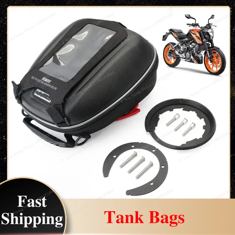 Fuel Tank Bag For KTM RC 125 200 250 390 DUKE 125 200 250 390 Motorcycle Waterproof Racing Bag Tanklock Backpack Saddle Tool Bag