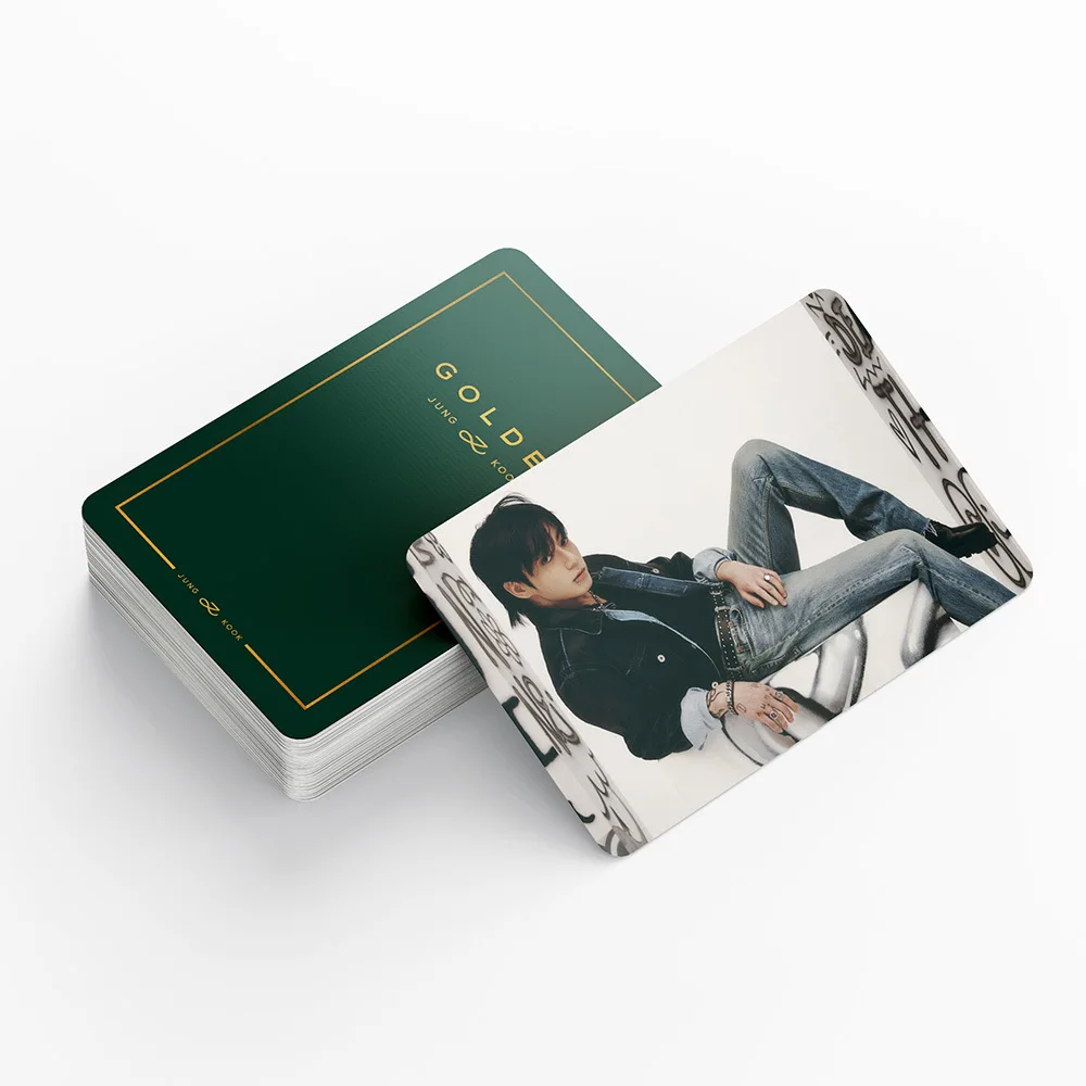 55 Korean Entertainment Male Idol Group Mini Cards, Support Merchandise Card, First GOLDEN Album, Lomo Card Fan Collection Gift image 5