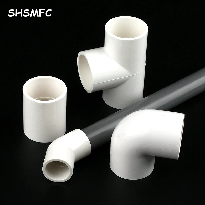 1Pc 20/25/32/40/50/63mm Thickening White PVC Connector Garden Irrigation Water Pipe Joint Aquarium Adapter Fish Tank Accessorie