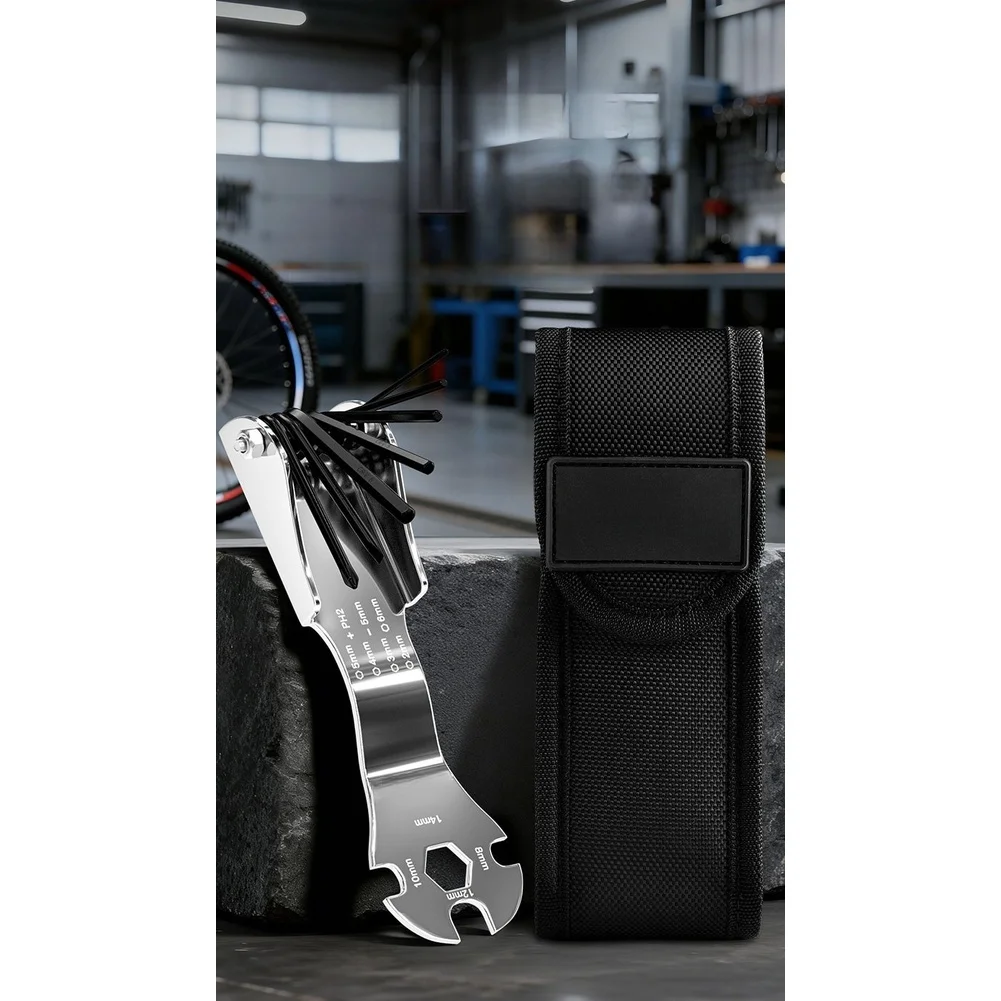 

11 in 1 Foldable Hex Key Wrench Set Made of Chromium Vanadium Steel for Long Term Use in For Vehicle Maintenance