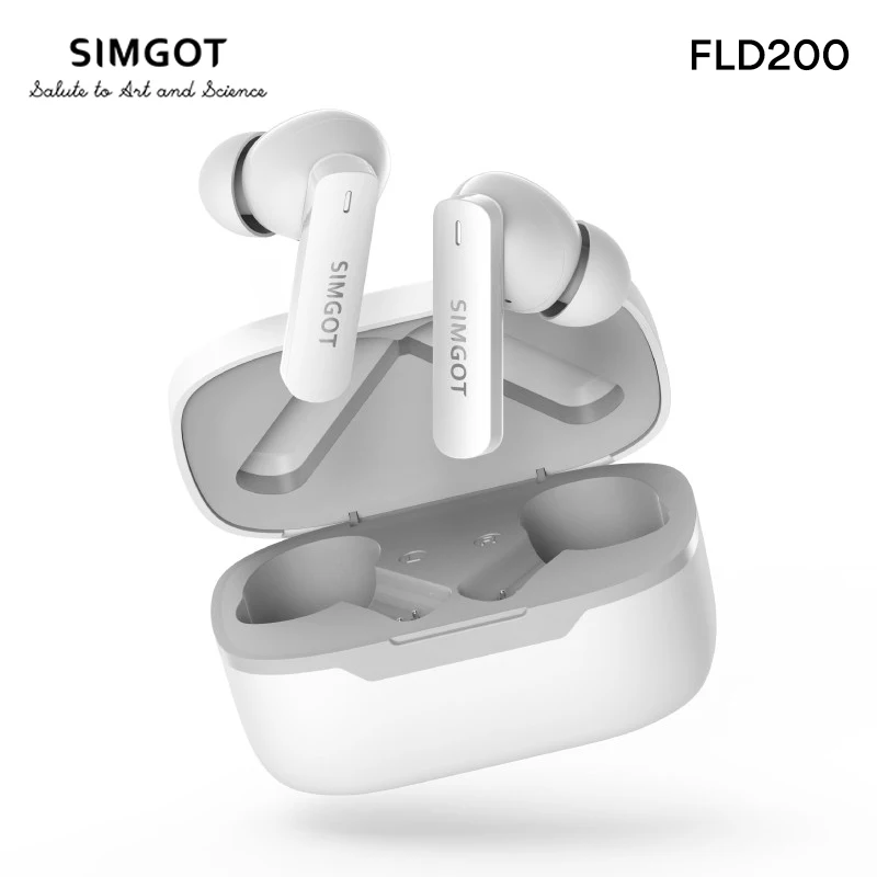 Наушники SIMGOT FLD200, беспроводные Bluetooth 5.4, наушники с активным шумоподавлением, TWS, HiFi, высококачественная гарнитура