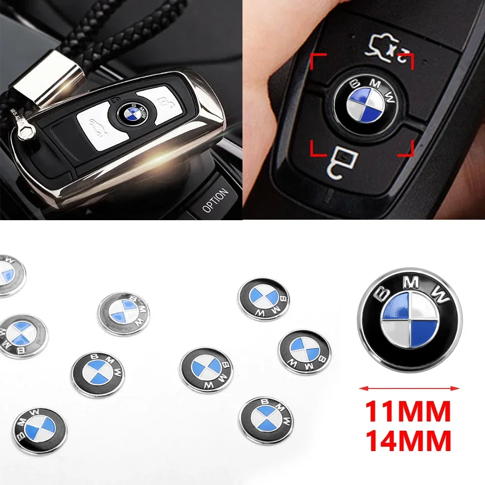 11/14mm Car Remote Key Stickers Badge Emblem for BMW X5 X1 X3 X6 X7 X8 1 3 5 6 7 Series E84 E83 E70 F15 E71 F16 Car Accessories