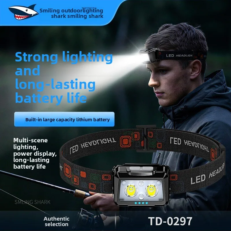 nova-lanterna-de-cabeca-recarregavel-a-prova-d'Agua-de-alta-luminosidade-para-pesca-noturna-compacta-leve-com-display-de-energia-usb-e-longa-duracao