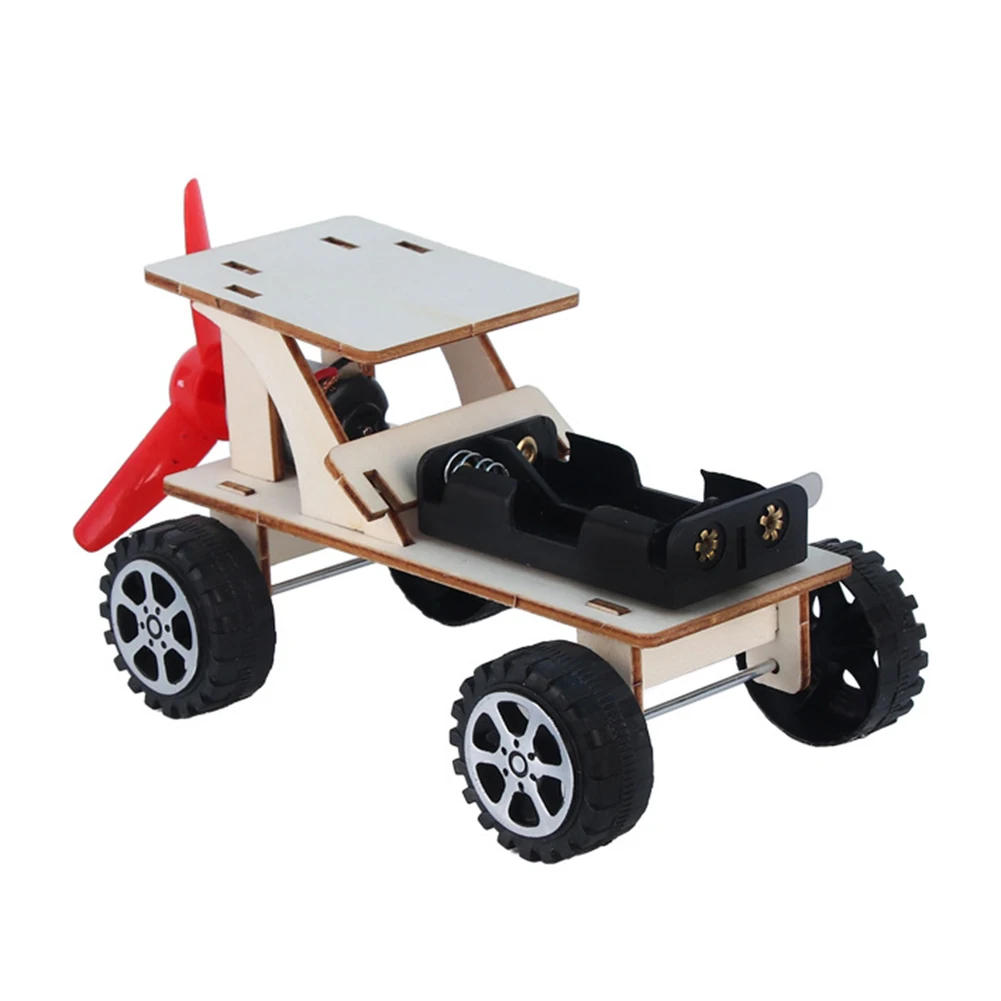DIY Wind-Force Car Model Students Scientific Invention Material for Kids Toys