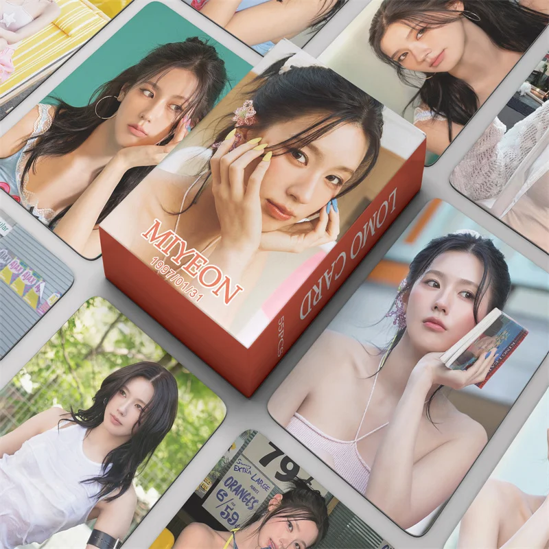 55pcs/set Gidle Girl Album I SWAY Lomo Card YUQI Minnie MIYEON HD High Quality Fan Collection Gift Postcard (G) I-DLE Photo Card