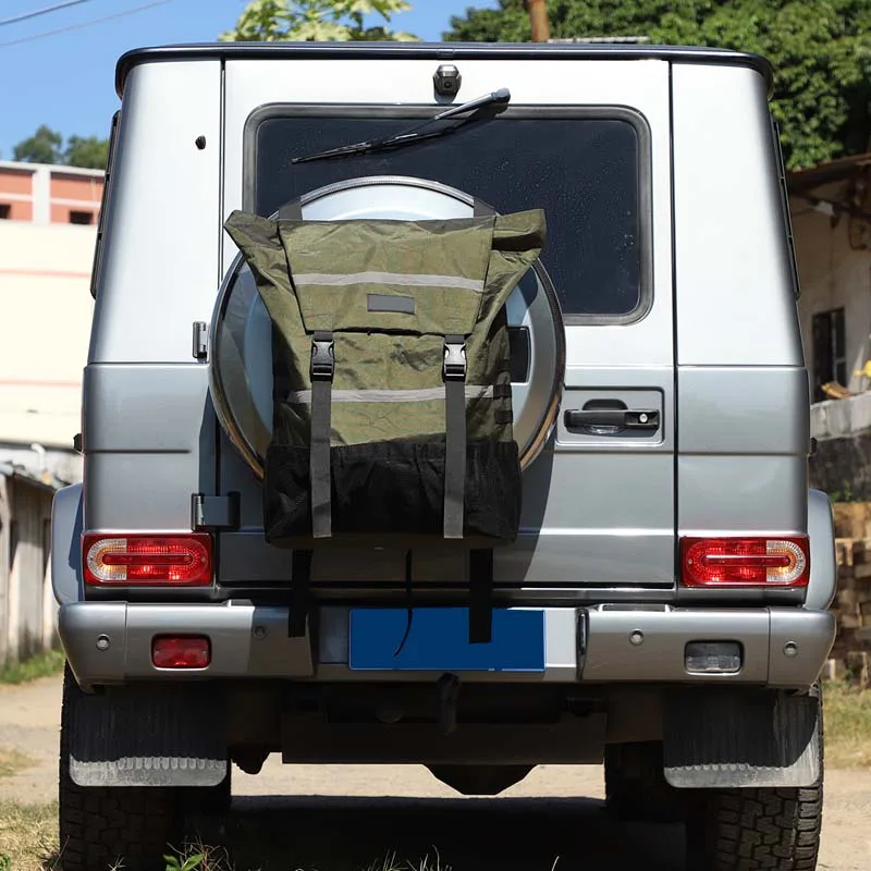 Car Spare Tyres Army Gree Hanging Bags Storage Bag Multifunctional Backpack For 2014-2018 Mercedes-Benz G-Class W463 Accessories - Image 3