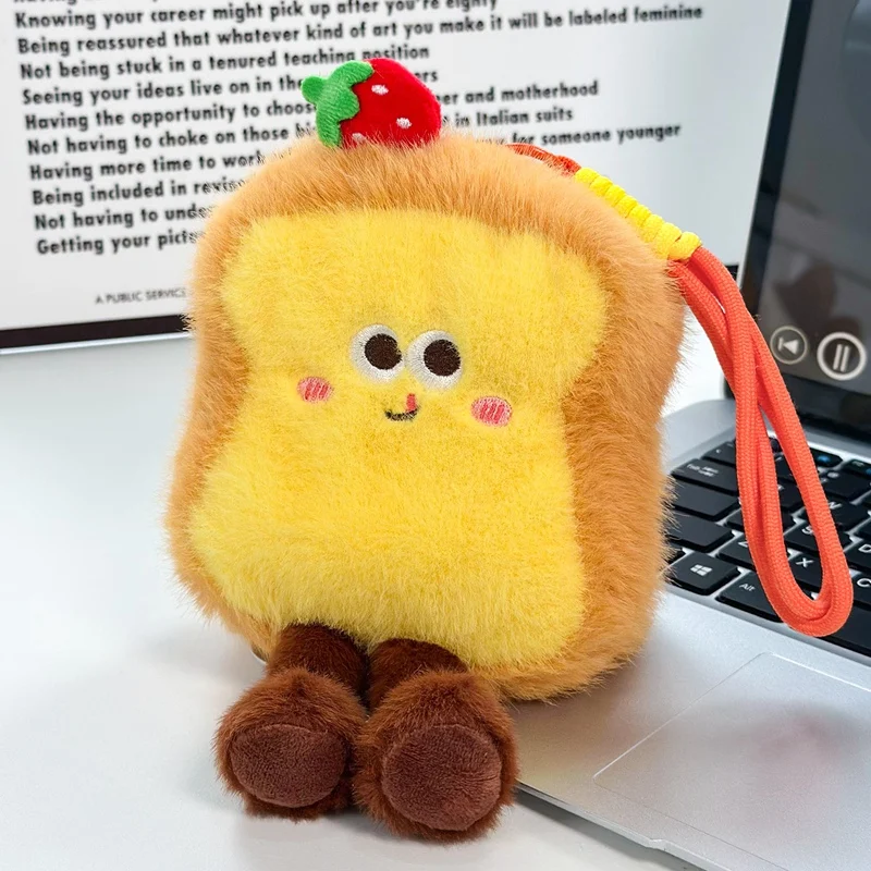 Perfumed Plush Food Doll Pendant Cute Cartoon Pizza Sandwich Doll Keychain Cute Plush Toy Backpack Versatile Pendant Accessories