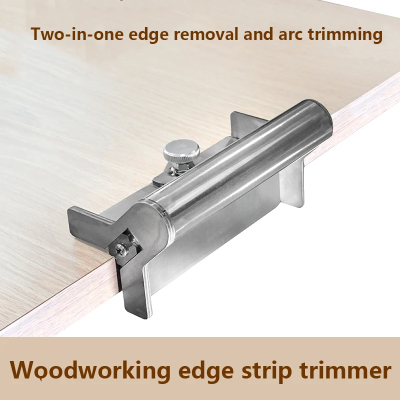 Woodworking Edge Strip Edge Remover Trimming Knife Edge Scraping Blade Tool Deburring Chamfer Trimmer Arc Chopper