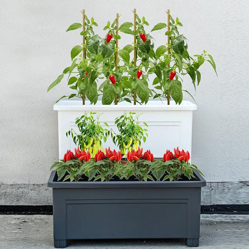 Large Moden Plants New Direct Plastic Painting Planter Outdoor Vase Unique Flower Pot for Home
