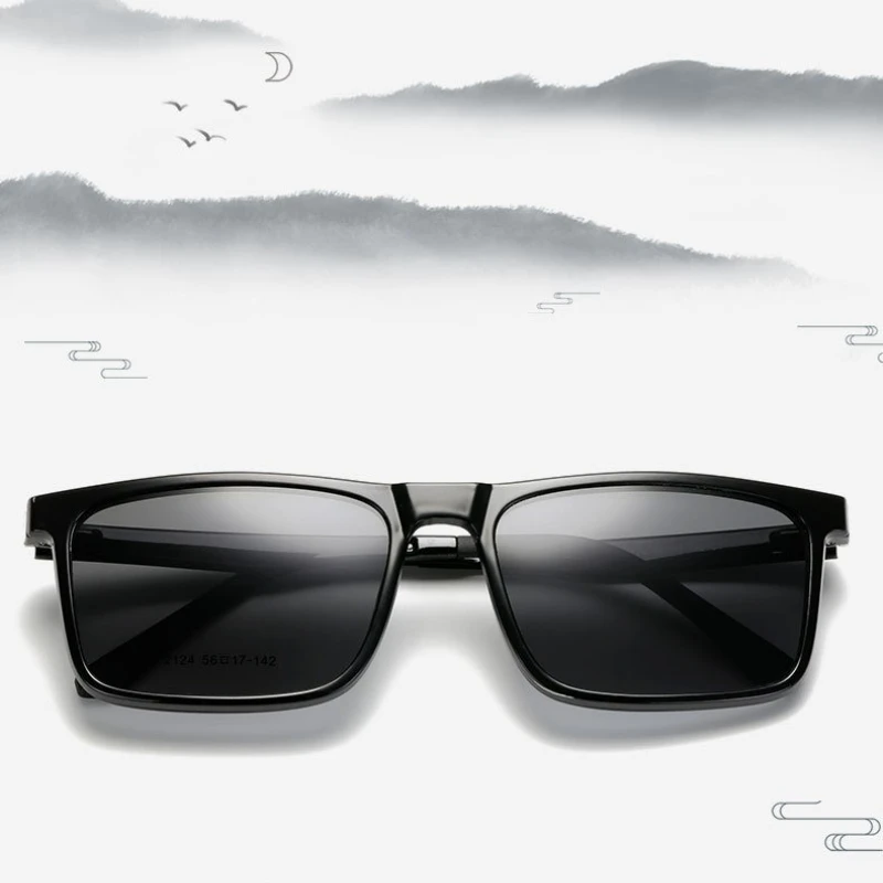 GJ OPTICIAN Versatile Magnet Adsorption Glasses Polarizing Clip Sunglasses New Men Anti Blue Light Prescription Myopia Glasses