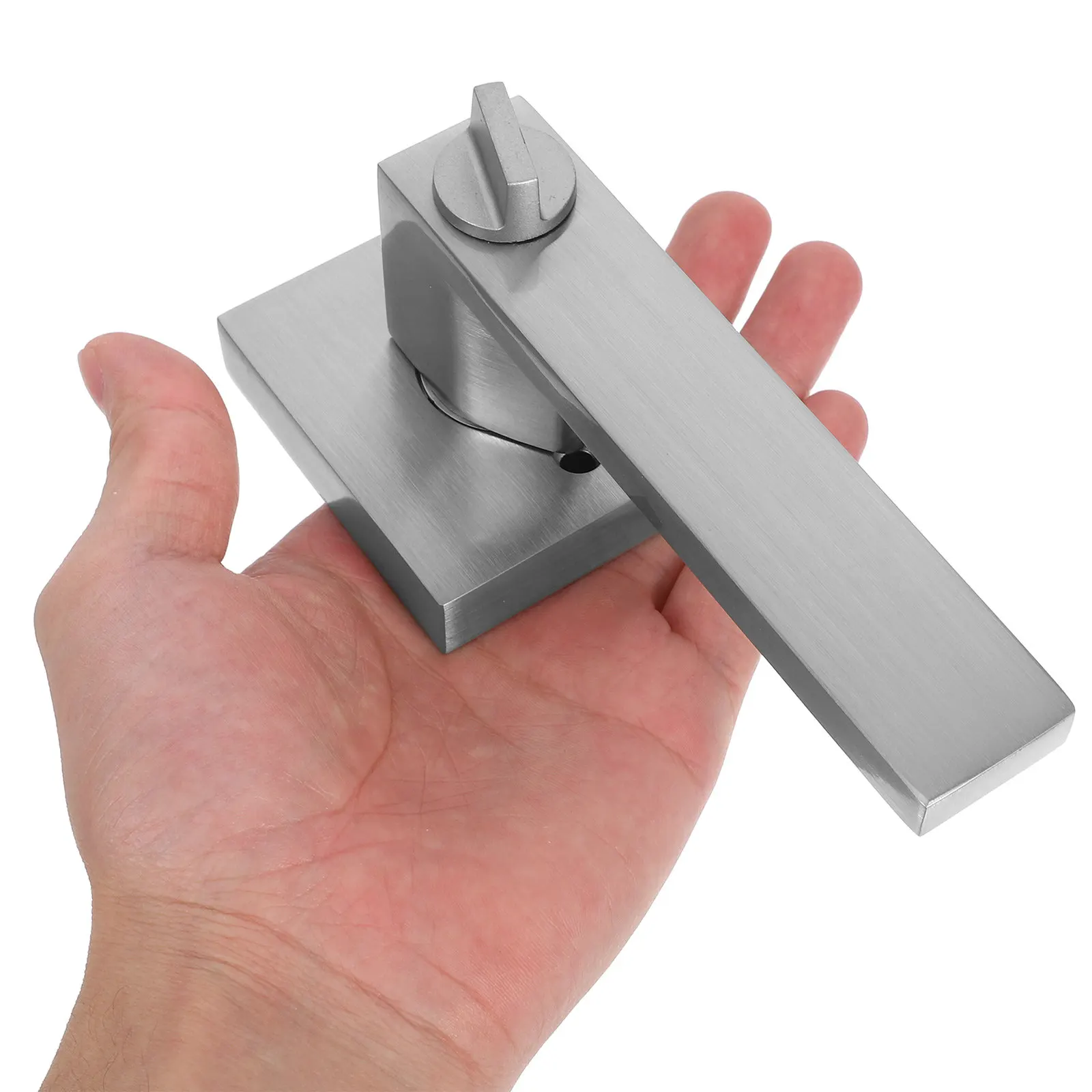 

Aluminum Bedroom Door Lock Key Black Matte Classic American Design Sturdy Durable Easy Install Indoor Internal Privacy